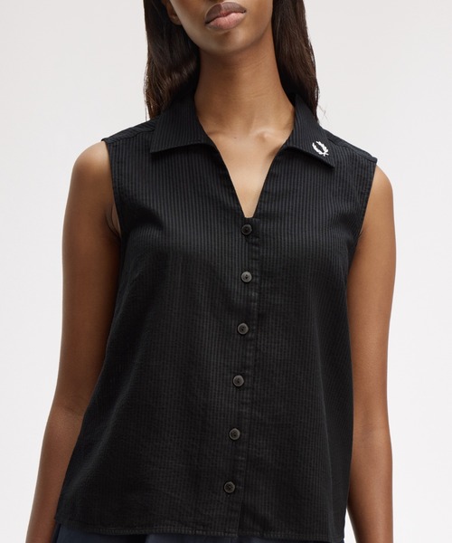 FRED PERRY（フレッドペリー） ブラウス シャツ Sheer Stripe