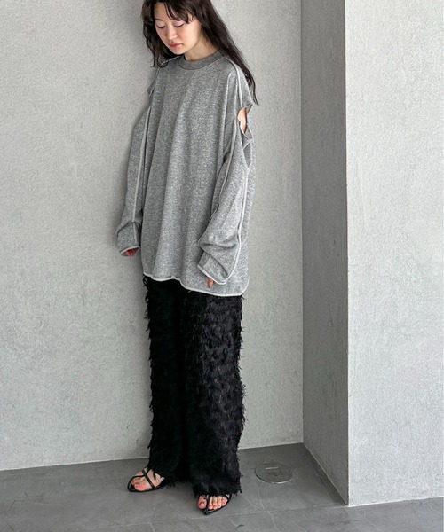 「feepur」 イージーパンツ SMALL アイボリー レディース_画像6