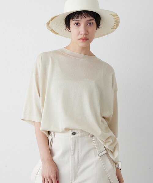 ニット セーター ラメニットTEE レディースの画像