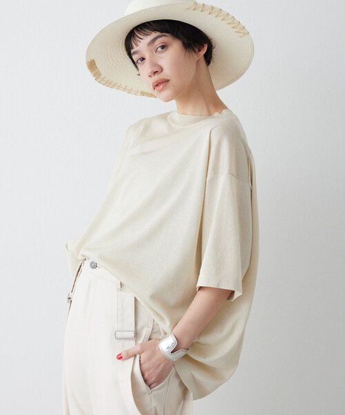 ニット セーター ラメニットTEE レディースの画像