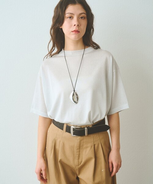 【最終お値下げ　新品】ウィムガゼット　ニット Whim Gazette（ウィム ガゼット） ニット セーター ラメニットTEE