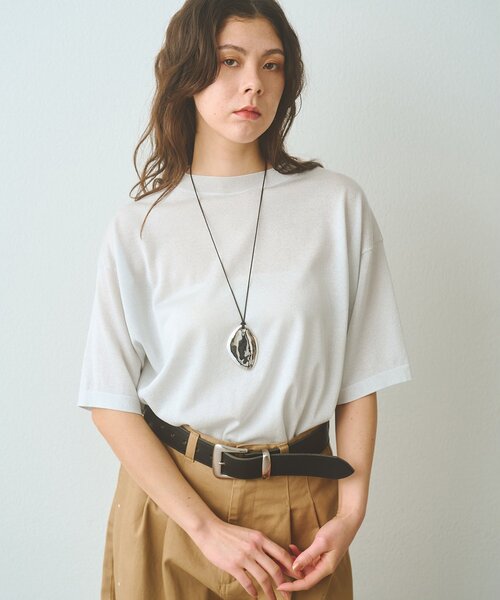 ニット セーター ラメニットTEE レディースの画像