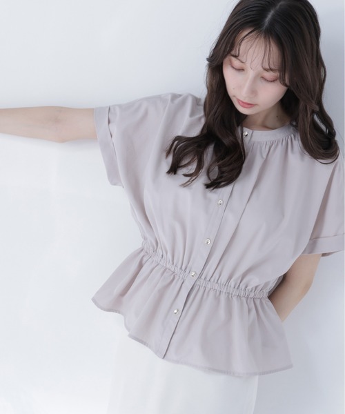 ブラウス シャツ 「ちょうど、いい服」きゅっとふわっと。全部盛りブラウス レディースの画像