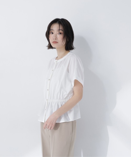 ブラウス シャツ 「ちょうど、いい服」きゅっとふわっと。全部盛りブラウス レディースの画像