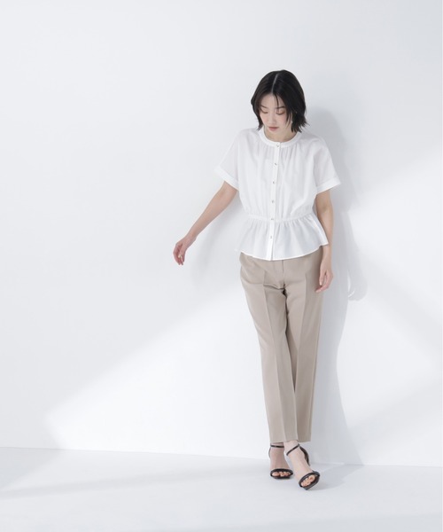 ブラウス シャツ 「ちょうど、いい服」きゅっとふわっと。全部盛りブラウス レディースの画像