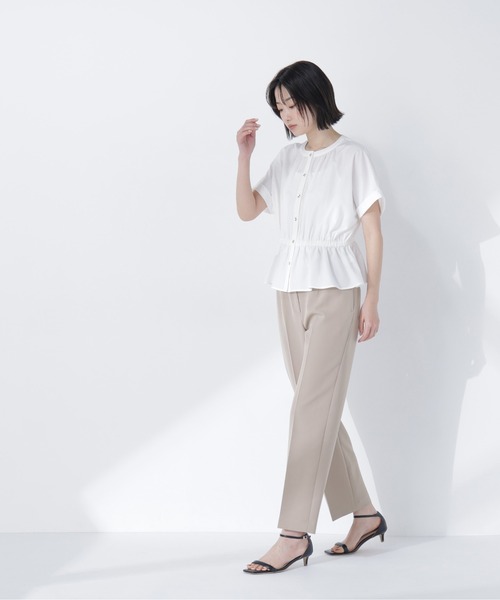 ブラウス シャツ 「ちょうど、いい服」きゅっとふわっと。全部盛りブラウス レディースの画像