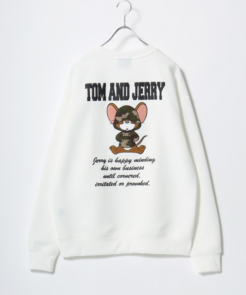 「TOM&JERRY」 長袖カットソー M ホワイト レディース_画像3