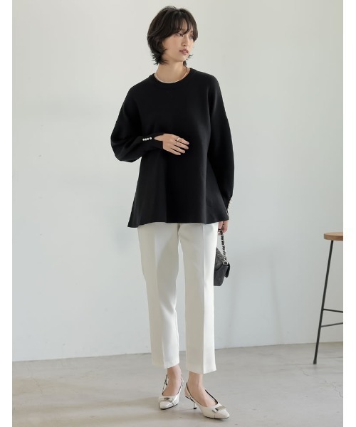 「Re:EDIT」 長袖ニット MEDIUM ブラック レディース_画像4