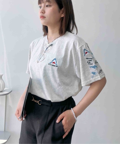 AS KNOW AS（アズノゥアズ） tシャツ 袖刺繍アソートビッグサイズT
