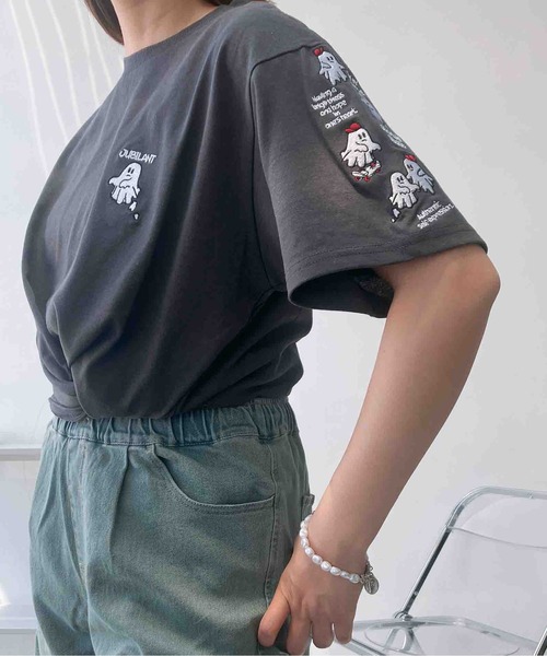 AS KNOW AS（アズノゥアズ） tシャツ 半袖 袖刺繍アソートビッグサイズ