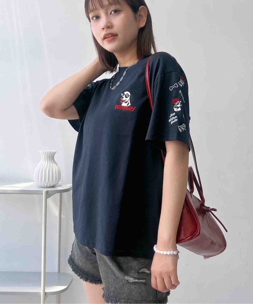 AS KNOW AS（アズノゥアズ） tシャツ 半袖 袖刺繍アソートビッグサイズ