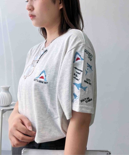 AS KNOW AS（アズノゥアズ） tシャツ 半袖 袖刺繍アソートビッグサイズ