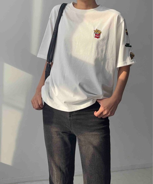 AS KNOW AS（アズノゥアズ） tシャツ 半袖 袖刺繍アソートビッグサイズ