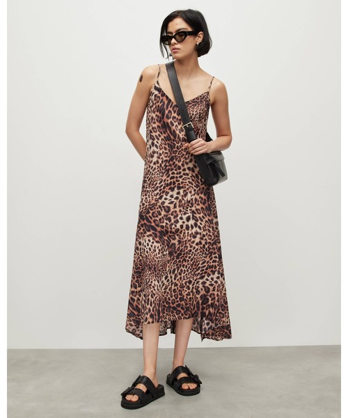「ALLSAINTS」 キャミソールワンピース 4 ブラウン系その他 レディース_画像6