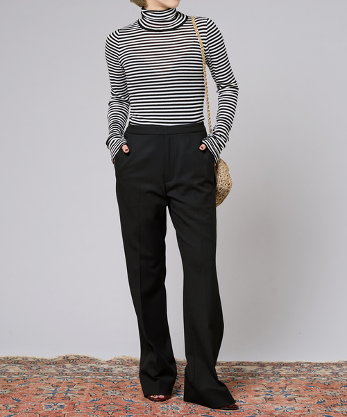 「IENA LA BOUCLE」 ブーツカットパンツ 40 ブラック レディース_画像5