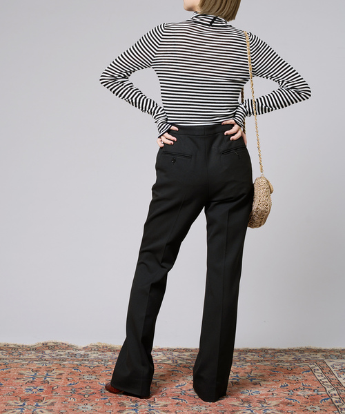 「IENA LA BOUCLE」 ブーツカットパンツ 40 ブラック レディース_画像7