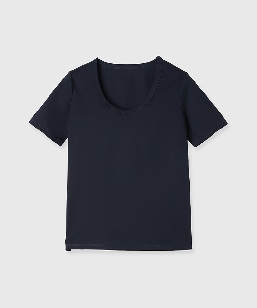 「anuans」 半袖Tシャツ SMALL ネイビー レディース_画像4