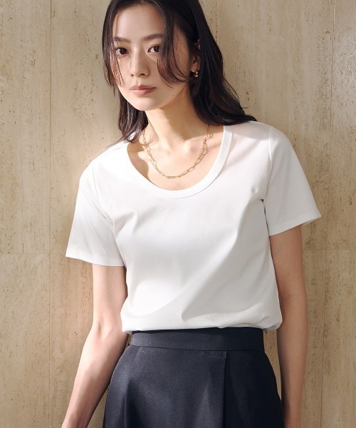 「anuans」 半袖Tシャツ SMALL ネイビー レディース_画像9
