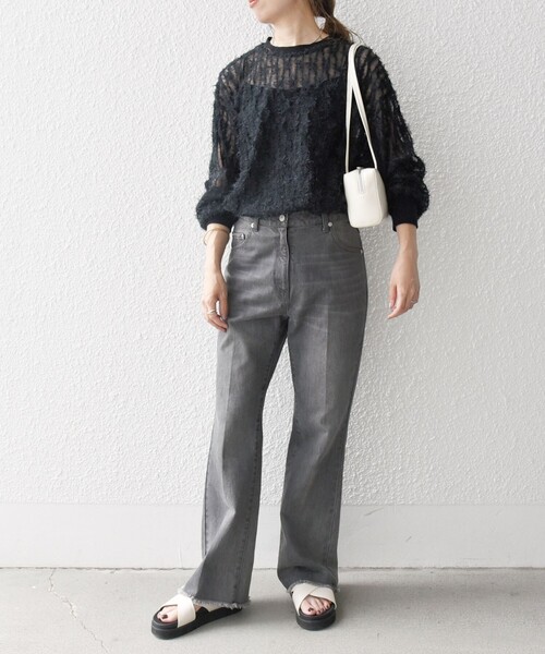 「SHIPS any」 長袖カットソー ONE SIZE ブラック レディース_画像9