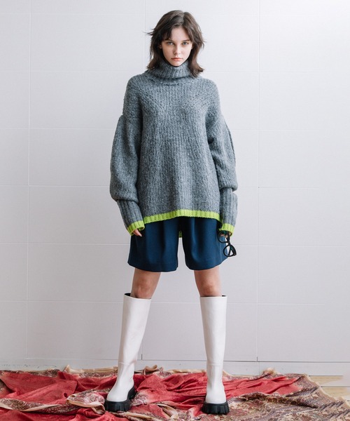 「AULA AILA」 ショートパンツ 1 グレー レディース_画像3