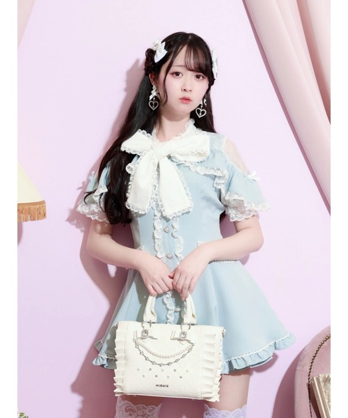 NOEMIE（ノエミー） トートバッグ 小さめ ビジューモノグラム推し活 