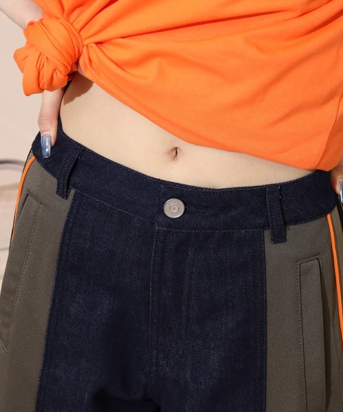 「NERDY」 デニムパンツ SS レッド メンズ_画像9