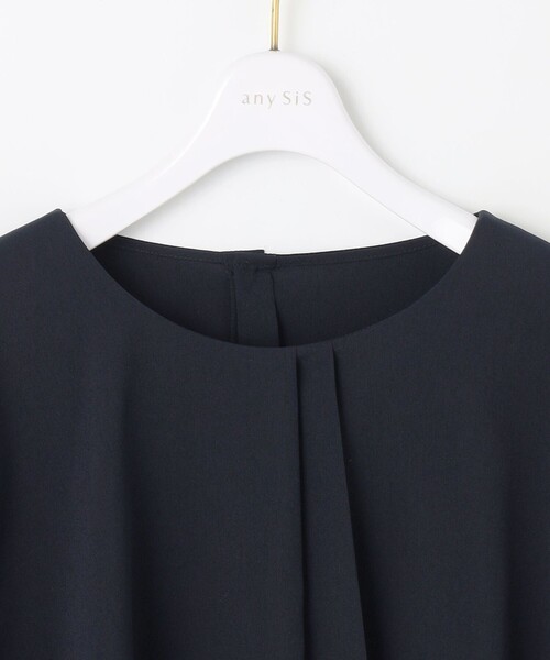 「ANY SIS」 長袖ブラウス 2 ネイビー レディース_画像9