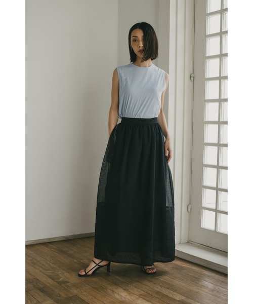 「STYLEMIXER」 フレアスカート MEDIUM ブラック レディース_画像3