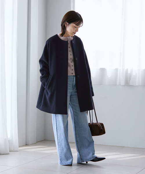 La TOTALITE（ラ トータリテ） ノーカラーコート コート TICCA