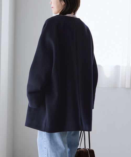 La TOTALITE（ラ トータリテ） ノーカラーコート コート TICCA