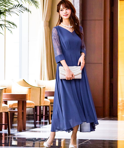 Fashion Letter（ファッションレター） ドレス レース袖セミロング