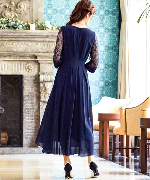 Fashion Letter（ファッションレター） ドレス レース袖セミロング 