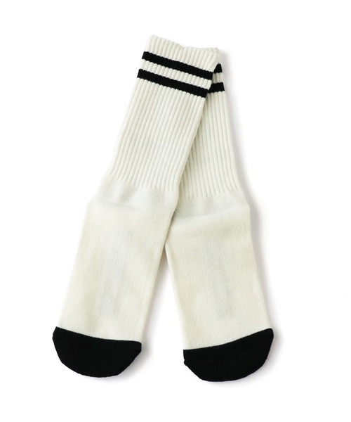 gym master（ジムマスター） 靴下 SMILE刺繍ラインソックス メンズ