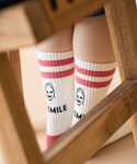 靴下 SMILE刺繍ラインソックス メンズ レ...の詳細画像3