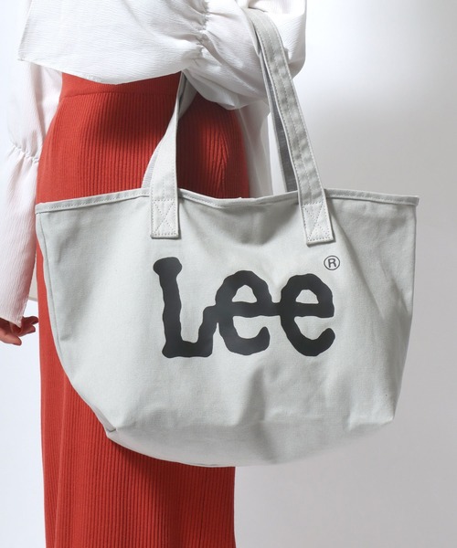 Lee トートバッグ Lee/リー キャンバス ビッグロゴ ヨコ型トート
