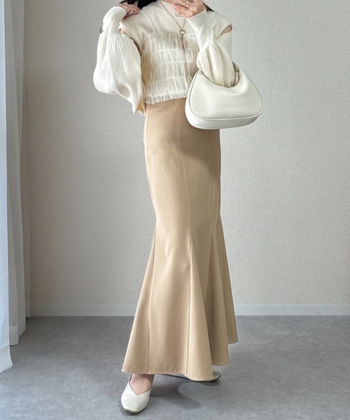Ada. ロング スカート 夏 シワになりにくい 美シルエット フレア