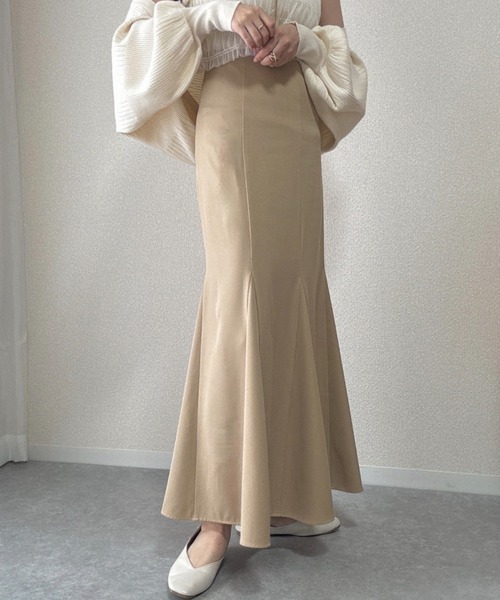 Ada. ロング スカート 夏 シワになりにくい 美シルエット フレア