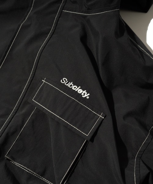 Subciety ブラック マウンテンパーカー Subciety マウンテンパーカー ウインドブレーカー MOUNTAIN