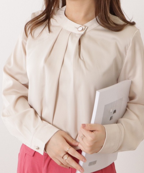 Lace Ladies（レースレディース） ブラウス シャツ シルクタッチ7分袖 