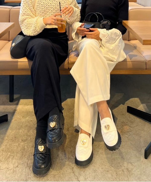 ローファー 「mikuさん×Erikaさんコラボ」キルティングロファー