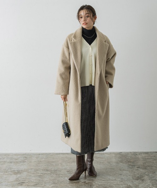 ルネ｜カーディガン パールボタン シルク混 ピンク Sサイズ ロゴプレート ルネ｜カーディガン パールボタン シルク混 ピンク Sサイズ ロゴ