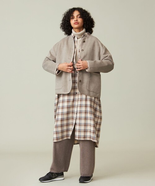 J.PRESS YORK STREET ブルゾン アウター 「WOMEN」ノーカラーブルゾン