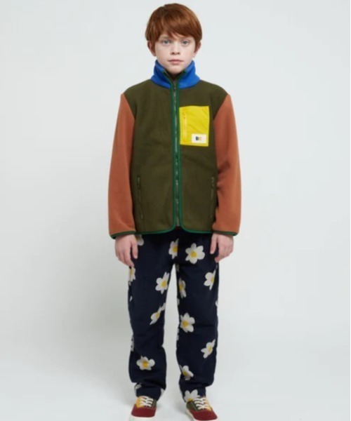 BOBO CHOSES ブルゾン アウター Color block polar fleece