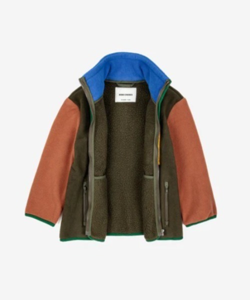 bobochoses アウター ジャケット 4〜5y 110cm BOBO CHOSES ブルゾン アウター Color block polar fleece