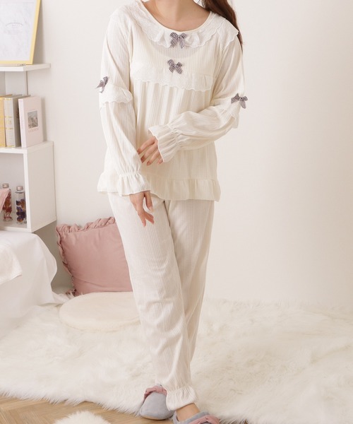 Lace Ladies パジャマ ルームウェア ガールズデザインセットアップ