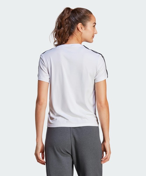 売れ筋商品|||アディダス Tシャツ レディース トップス TRAIN ESSENTIALS 3STRIPES CROPPED - Top - white/black アディダス Tシャツ レディース トップス TRAIN ESSENTIALS