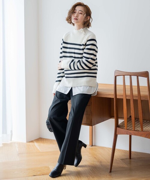 23区（ニジュウサンク） ニット セーター 「洗える」ウールカシミヤ