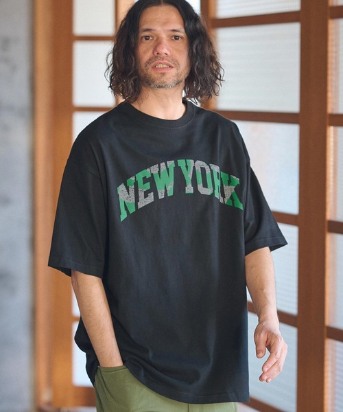 美品✨Perfume Closet ビッグシルエットTシャツ ネイビー M 刺繍Tシャツ刺繍 ビッグシルエット Tシャツ 芸者 歌舞伎 全商品