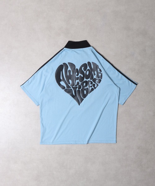 Jungle Storm tシャツ JUNGLESTORM ハート発砲PT2本ラインハーフ