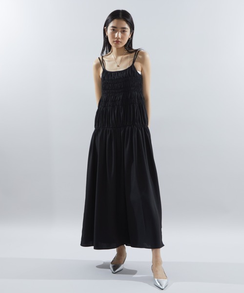 ワンピース シャーリングロングキャミワンピース / SET UP対応 